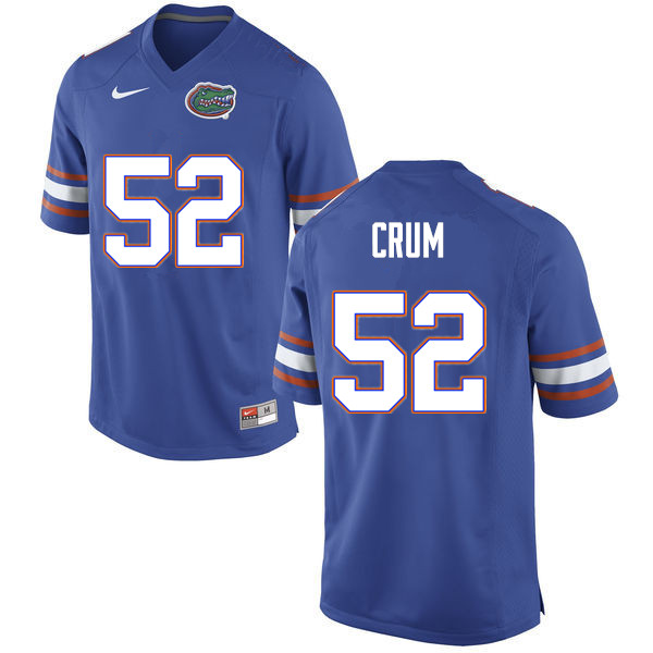 Men #52 Quaylin Crum Florida Gators College Football Jerseys Sale-Blue